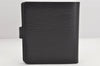 Authentic Louis Vuitton Epi Porte Billets Compact Wallet Black M63552 LV 1872K