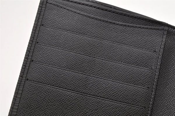 Authentic Louis Vuitton Epi Porte Billets Compact Wallet Black M63552 LV 1872K