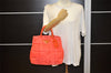 Authentic PRADA Vintage Nylon Enamel 2Way Shoulder Tote Bag Orange 1873K