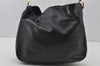 Authentic GUCCI Vintage Bamboo Shoulder Hand Bag Purse Leather Black Junk 1875J