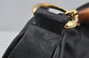 Authentic GUCCI Vintage Bamboo Shoulder Hand Bag Purse Leather Black Junk 1875J