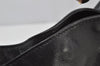 Authentic GUCCI Vintage Bamboo Shoulder Hand Bag Purse Leather Black Junk 1875J