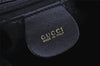 Authentic GUCCI Vintage Bamboo Shoulder Hand Bag Purse Leather Black Junk 1875J