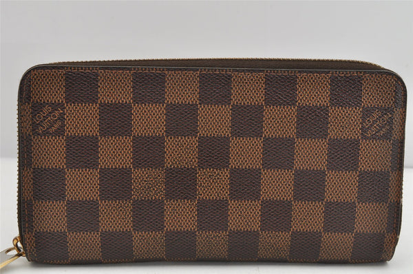 Authentic Louis Vuitton Damier Zippy Long Wallet Purse N60015 LV 1875K