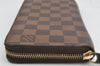 Authentic Louis Vuitton Damier Zippy Long Wallet Purse N60015 LV 1875K