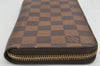 Authentic Louis Vuitton Damier Zippy Long Wallet Purse N60015 LV 1875K