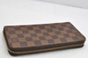 Authentic Louis Vuitton Damier Zippy Long Wallet Purse N60015 LV 1875K