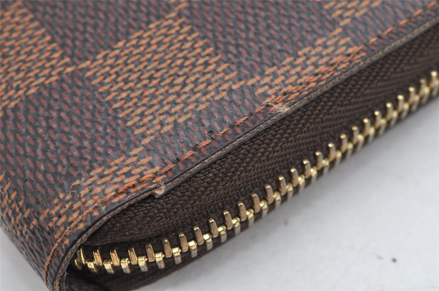 Authentic Louis Vuitton Damier Zippy Long Wallet Purse N60015 LV 1875K