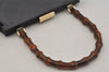 Authentic GUCCI Vintage Bamboo Shoulder Hand Bag Purse Leather Black 1876J