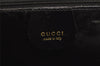 Authentic GUCCI Vintage Bamboo Shoulder Hand Bag Purse Leather Black 1876J