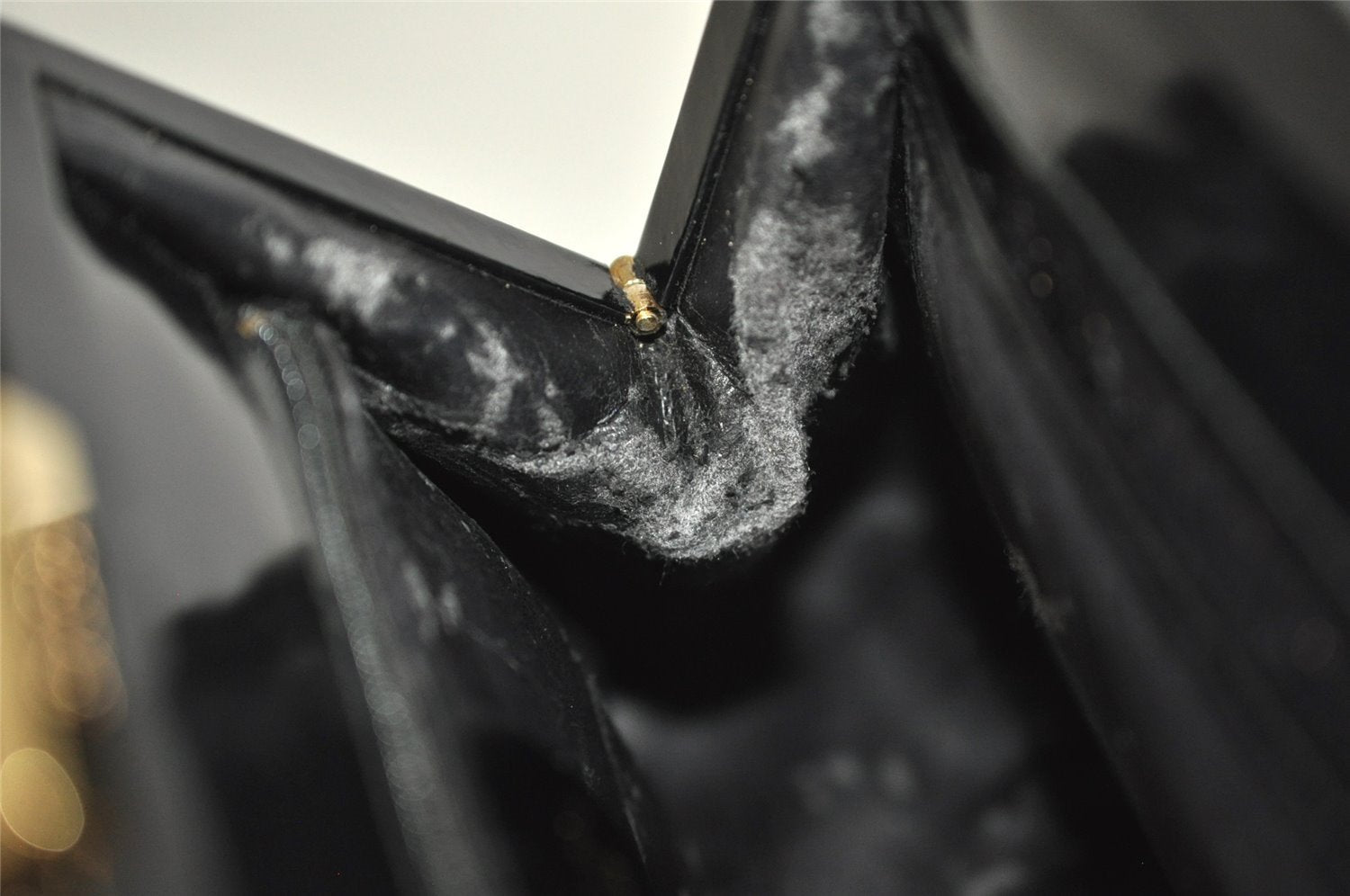 Authentic GUCCI Vintage Bamboo Shoulder Hand Bag Purse Leather Black 1876J