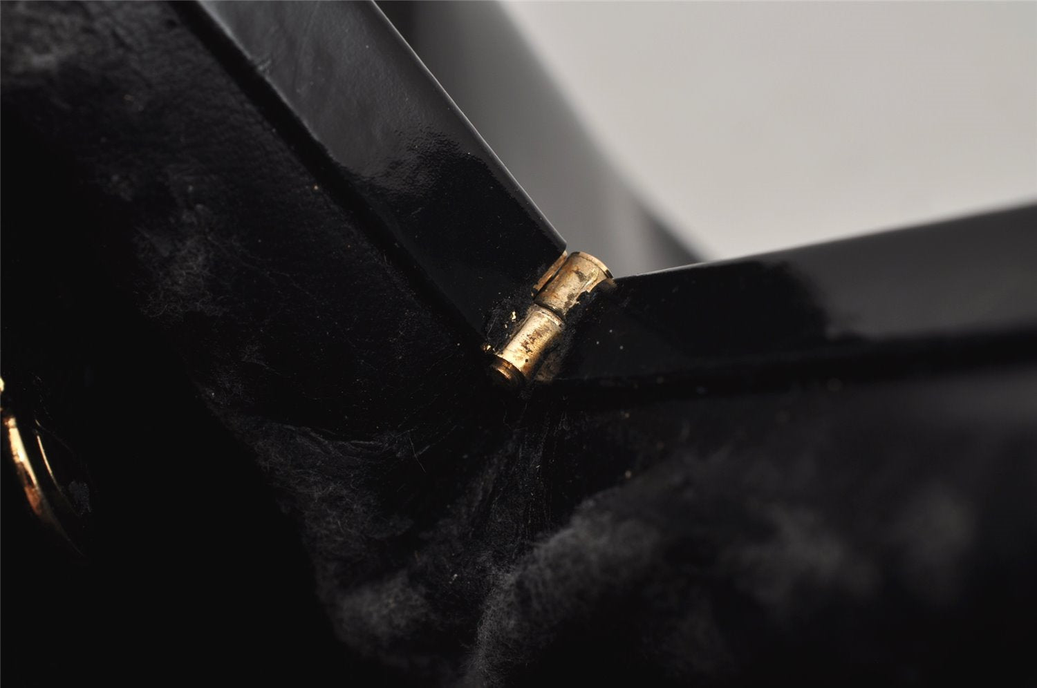 Authentic GUCCI Vintage Bamboo Shoulder Hand Bag Purse Leather Black 1876J