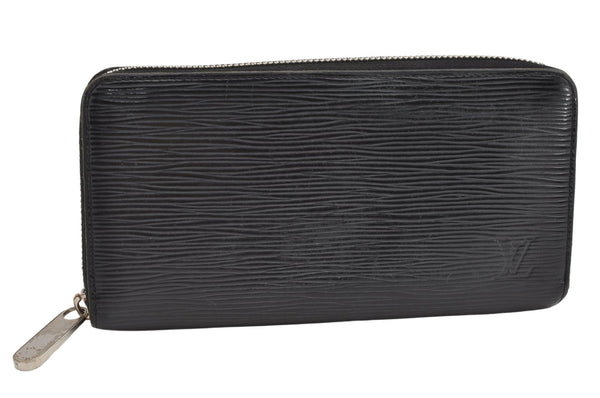 Authentic Louis Vuitton Epi Zippy Long Wallet Purse Black M60072 LV 1876K