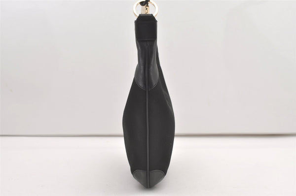 Authentic GUCCI Vintage Shoulder Hand Bag Nylon Leather 0014158 Black 1878J