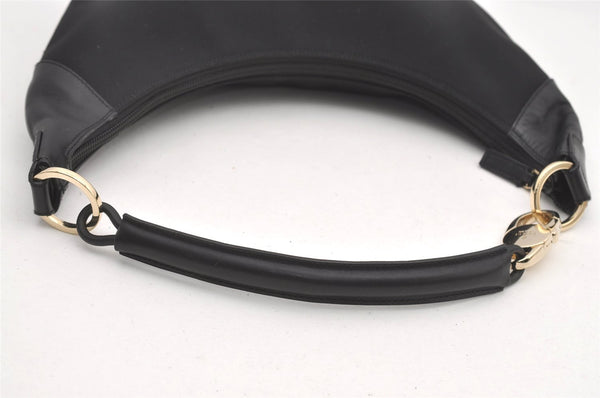 Authentic GUCCI Vintage Shoulder Hand Bag Nylon Leather 0014158 Black 1878J