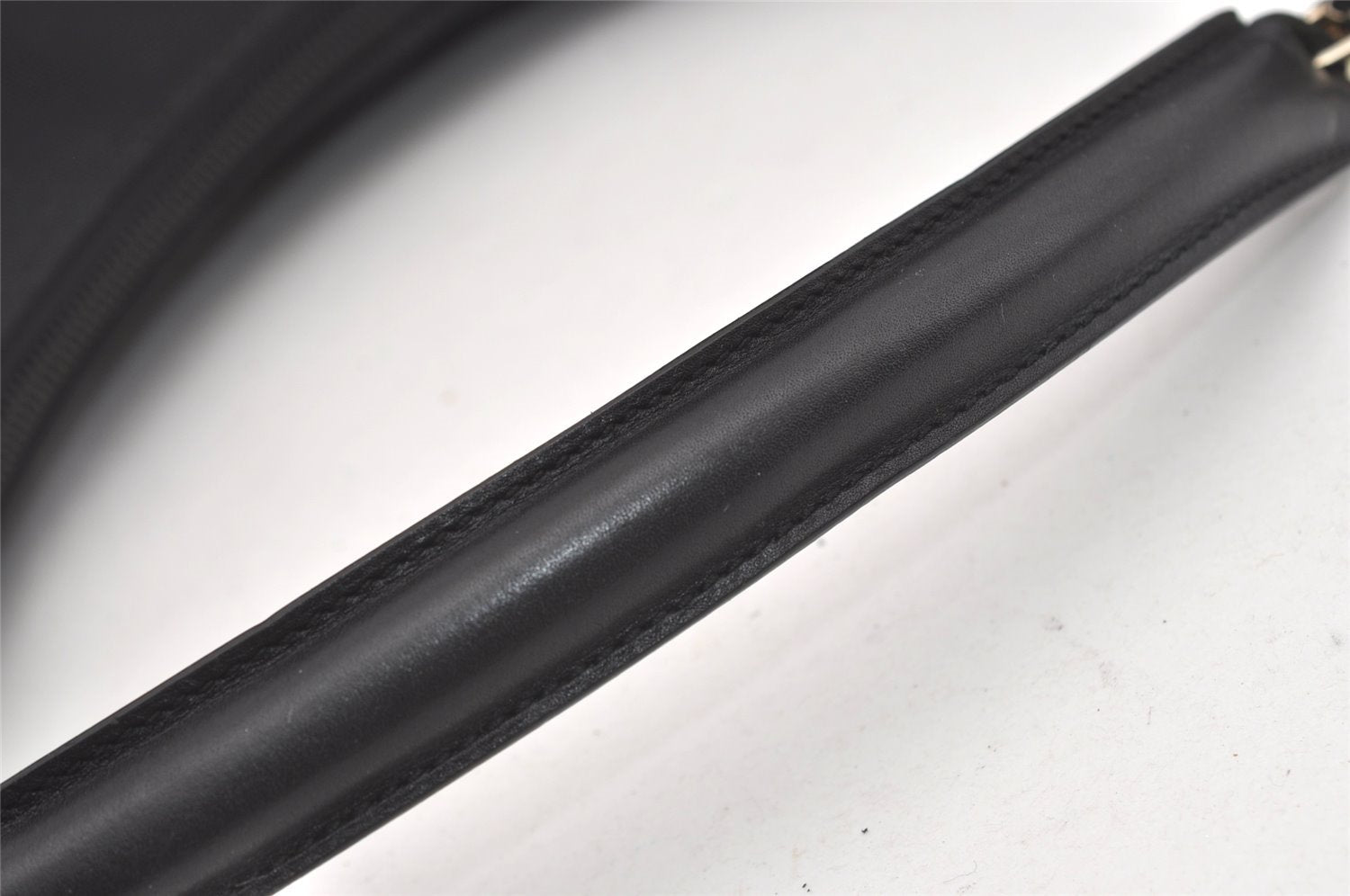 Authentic GUCCI Vintage Shoulder Hand Bag Nylon Leather 0014158 Black 1878J