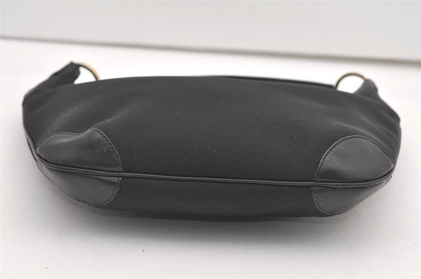 Authentic GUCCI Vintage Shoulder Hand Bag Nylon Leather 0014158 Black 1878J