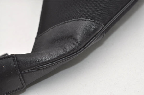 Authentic GUCCI Vintage Shoulder Hand Bag Nylon Leather 0014158 Black 1878J