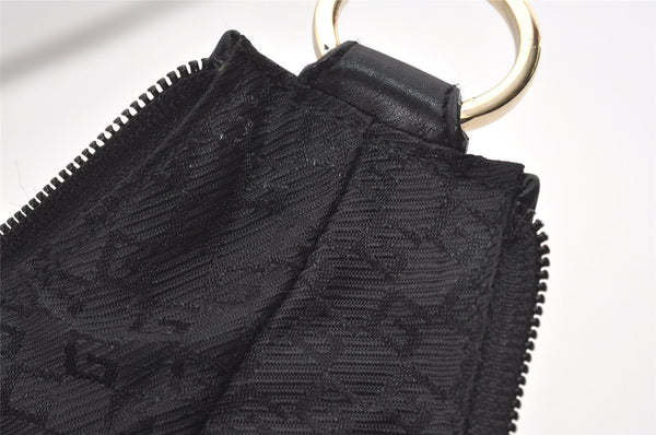 Authentic GUCCI Vintage Shoulder Hand Bag Nylon Leather 0014158 Black 1878J