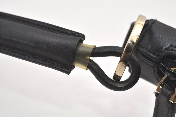 Authentic GUCCI Vintage Shoulder Hand Bag Nylon Leather 0014158 Black 1878J