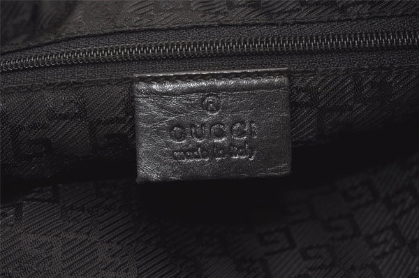 Authentic GUCCI Vintage Shoulder Hand Bag Nylon Leather 0014158 Black 1878J