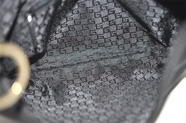 Authentic GUCCI Vintage Shoulder Hand Bag Nylon Leather 0014158 Black 1878J