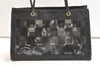 Authentic FENDI Pequin Check Shoulder Toe Bag Vinyl Leather Black Junk 1878K