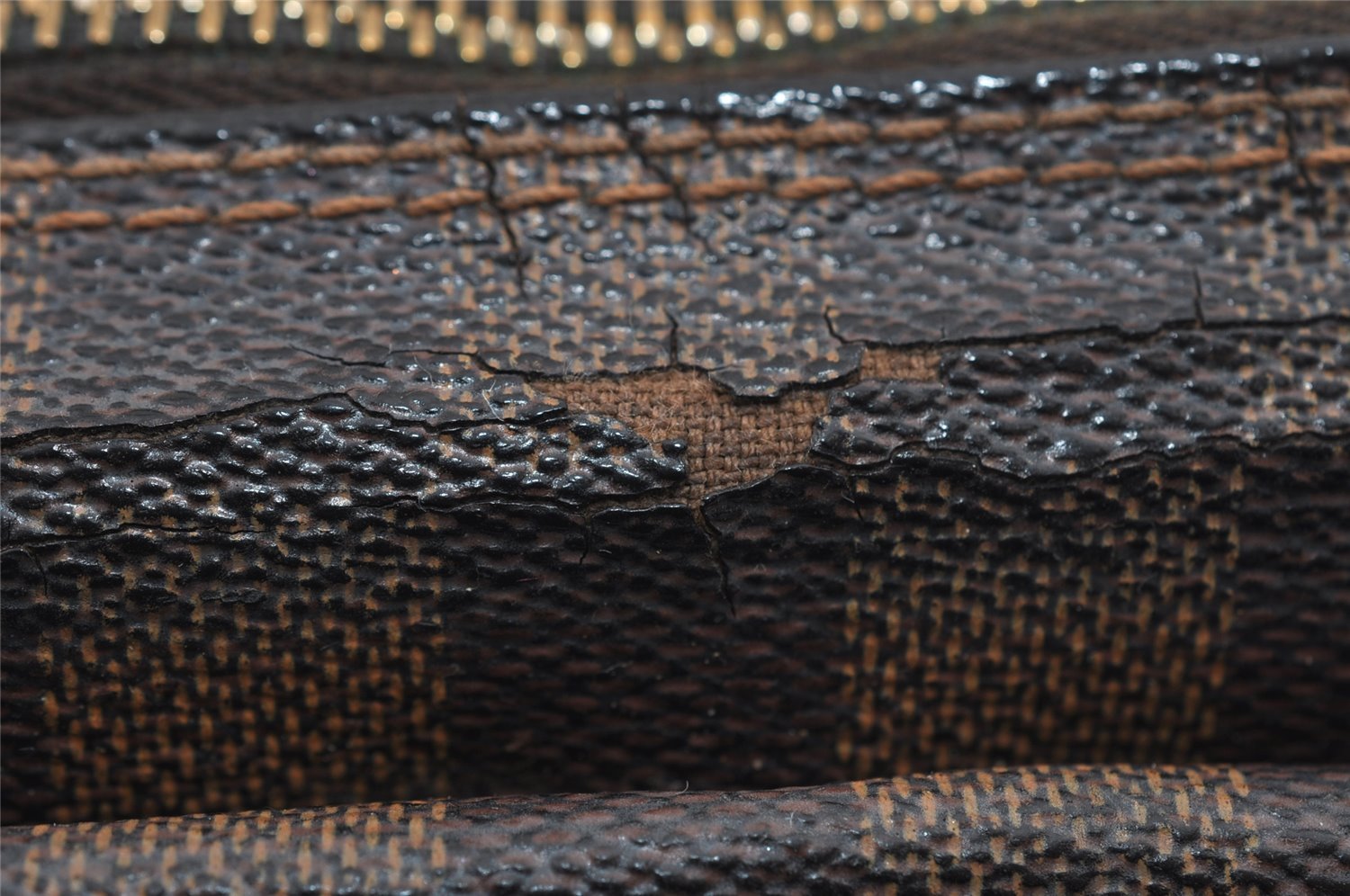 Authentic Louis Vuitton Damier Ravello GM Shoulder Bag N60006 LV 1879I