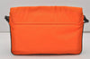 Authentic GUCCI Vintage Shoulder Hand Bag Purse Nylon Leather Orange 1879J