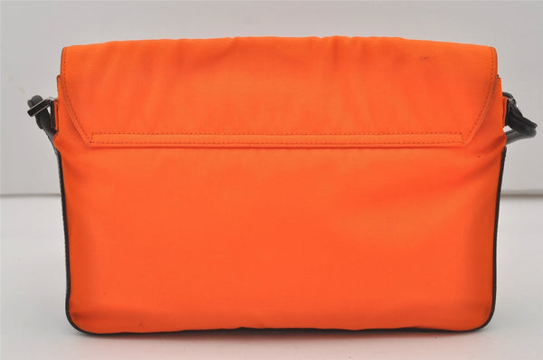 Authentic GUCCI Vintage Shoulder Hand Bag Purse Nylon Leather Orange 1879J