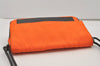 Authentic GUCCI Vintage Shoulder Hand Bag Purse Nylon Leather Orange 1879J