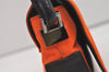 Authentic GUCCI Vintage Shoulder Hand Bag Purse Nylon Leather Orange 1879J