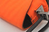 Authentic GUCCI Vintage Shoulder Hand Bag Purse Nylon Leather Orange 1879J