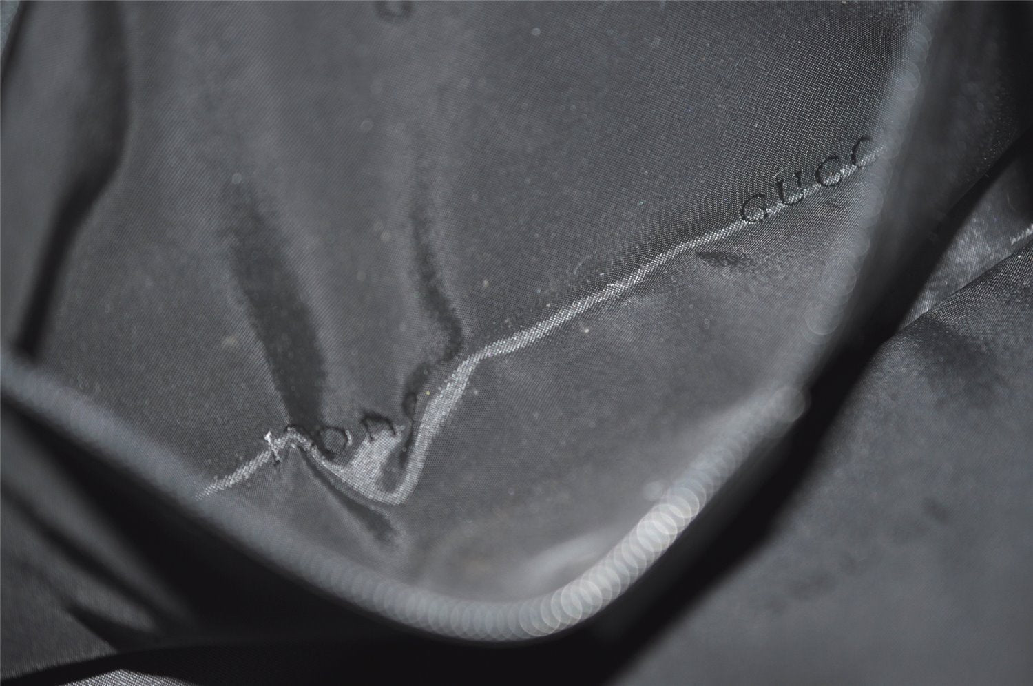 Authentic GUCCI Vintage Shoulder Hand Bag Purse Nylon Leather Orange 1879J