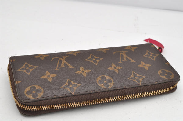 Authentic Louis Vuitton Monogram Portefeuille Clemence Wallet M60742 LV 1879K