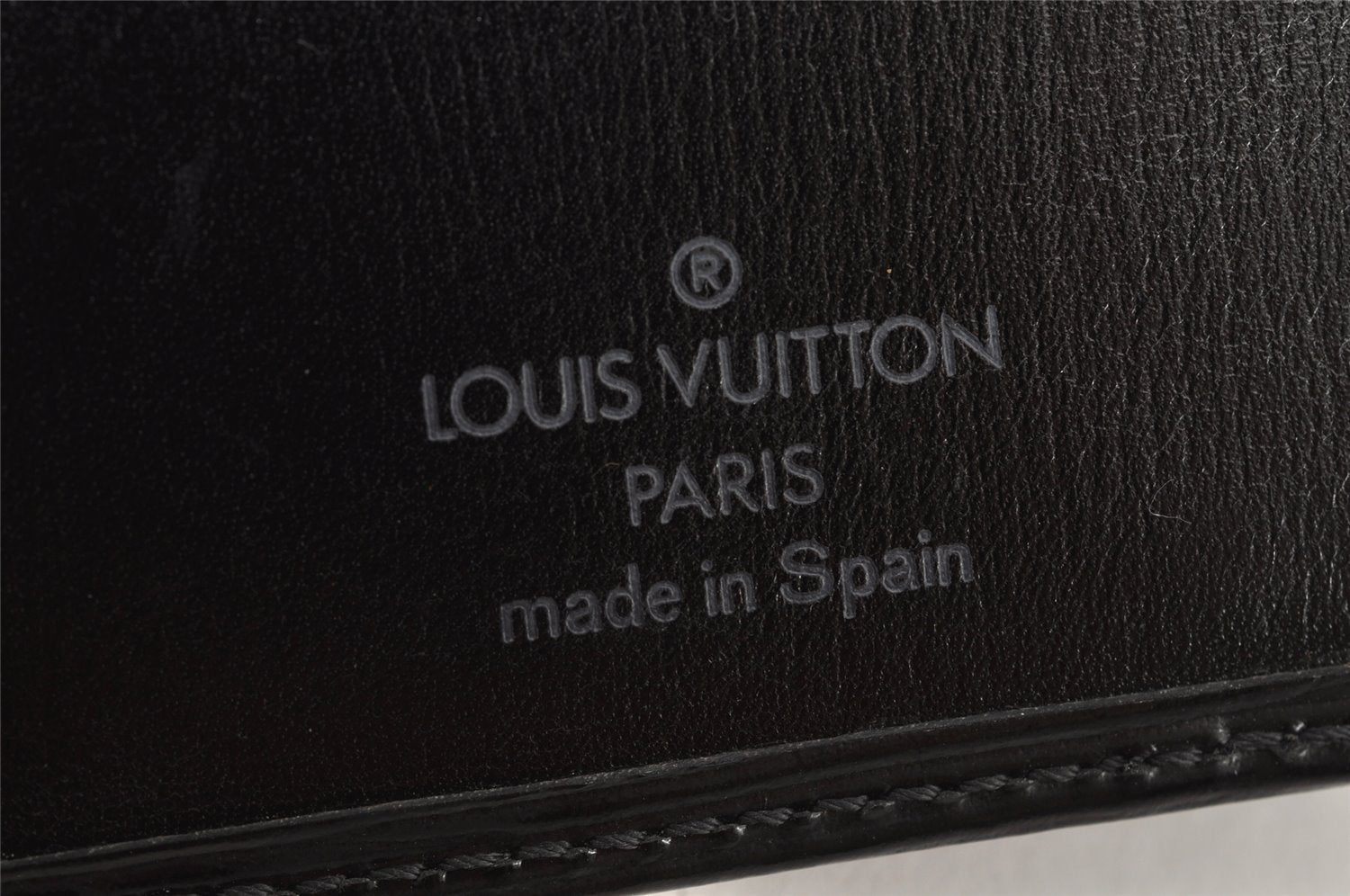 Authentic Louis Vuitton Epi Porte Cartes Credit Yen Wallet Black M63212 LV 1881K