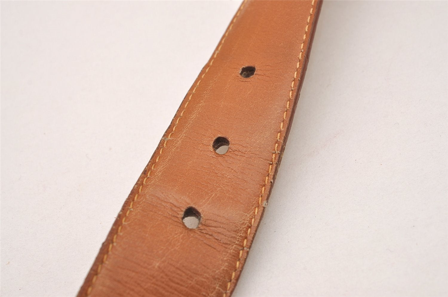 Authentic GUCCI Vintage Belt GG Canvas Leather Size 80cm 31.5