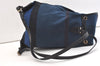 Authentic BURBERRY Check Canvas Leather Drawstring Backpack Navy Blue Junk 1882K