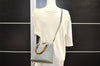 Authentic GUCCI Bamboo 2way Hand Shoulder Crossbody Bag Suede Leather Blue 1883I