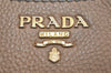 Authentic PRADA Vintage Leather Shoulder Tote Bag Beige 1884K