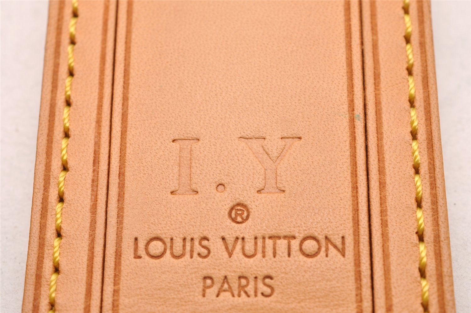 Authentic Louis Vuitton Name tag Beige 10Set LV 1885J