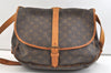 Authentic Louis Vuitton Monogram Saumur 35 Shoulder Cross Bag M42254 Junk 1885K