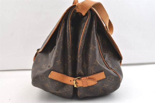 Authentic Louis Vuitton Monogram Saumur 35 Shoulder Cross Bag M42254 Junk 1885K