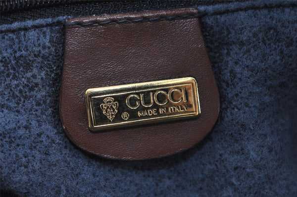 Authentic GUCCI Micro GG PVC Leather Shoulder Cross Body Bag Black Junk 1886I