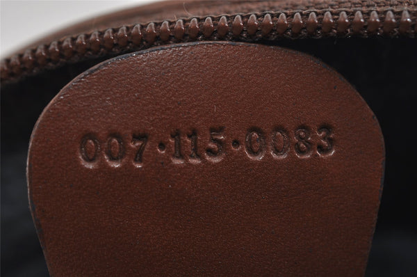 Authentic GUCCI Micro GG PVC Leather Shoulder Cross Body Bag Black Junk 1886I