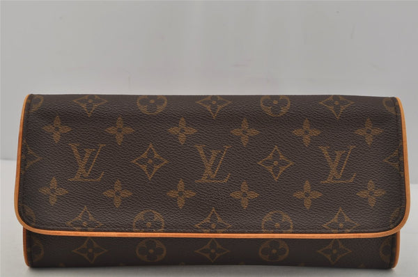 Authentic Louis Vuitton Monogram Pochette Twin GM Shoulder Bag M51852 LV 1886J
