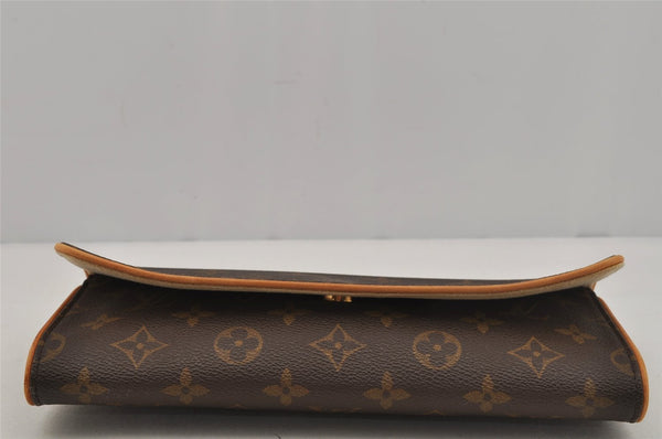 Authentic Louis Vuitton Monogram Pochette Twin GM Shoulder Bag M51852 LV 1886J