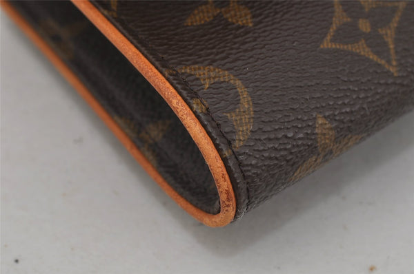 Authentic Louis Vuitton Monogram Pochette Twin GM Shoulder Bag M51852 LV 1886J