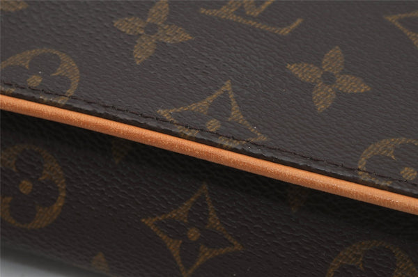 Authentic Louis Vuitton Monogram Pochette Twin GM Shoulder Bag M51852 LV 1886J