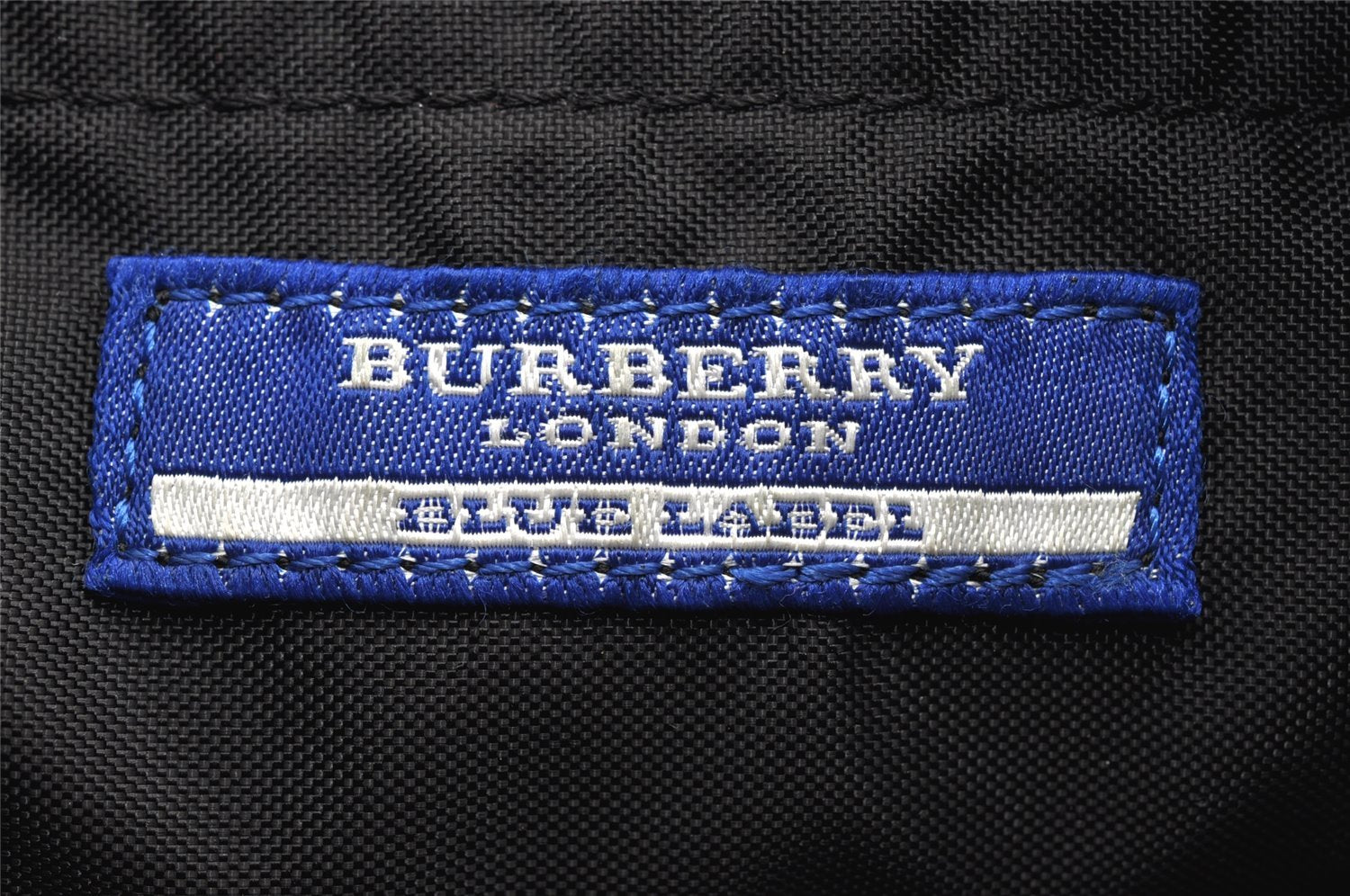 Authentic BURBERRY BLUE LABEL Check Hand Bag Purse Nylon Leather Beige 1887I